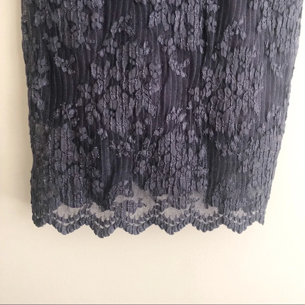 Free People Navy Lace Bodycon Minidress